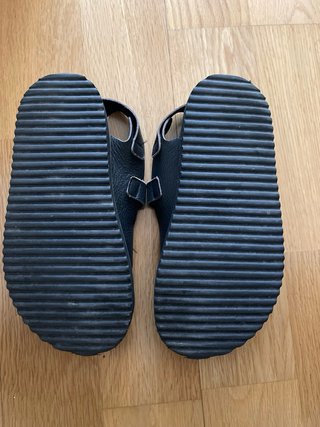 Sandalias vintage piel negras talla 36