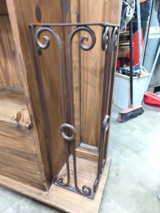Mueble recibidor mexicano madera y metal