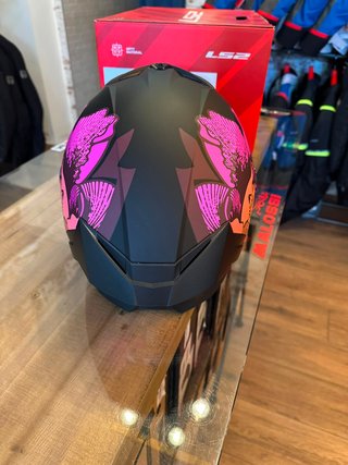 Casco Moto LS2 Rapid III Negro Rosa Mate