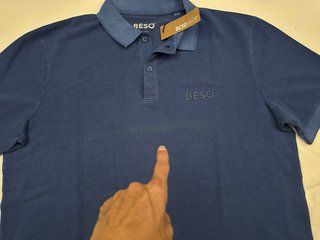 Polo BESO BEACH  azul índigo clásico