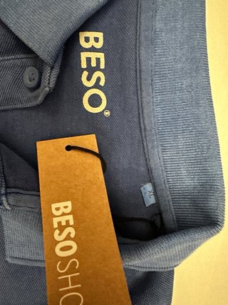 Polo BESO BEACH  azul índigo clásico