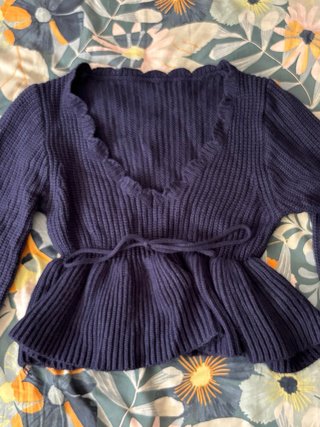 Jersey corto azul con lazada