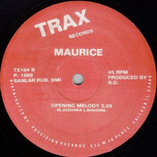 Maurice Get Into The Dance 12 Vinyl 1989 Trax