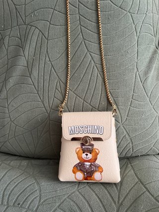 Bolso de Oso Beige Cadena Dorada