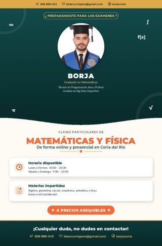 CLASES PARTICULARES DE MATEMÁTICAS Y FÍSICA