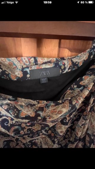 Falda larga Zara paisley