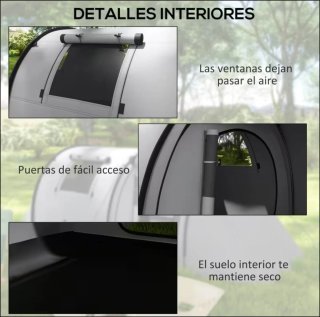 Tenda da campeggio familiare 470x220x150cm