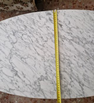 Mesa antigua madera y mármol