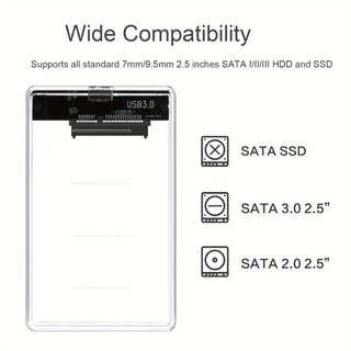 Caja Externa 2,5” para HDD/SSD SATA USB-C Portátil