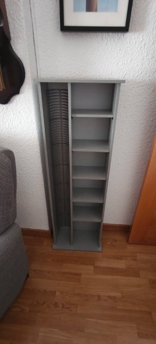 Mueble Porta CDs/DVDs Gris
