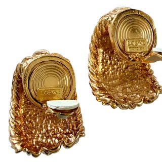 Pendientes Loewe Vintage Dorados 1980s
