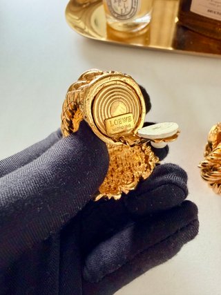 Pendientes Loewe Vintage Dorados 1980s