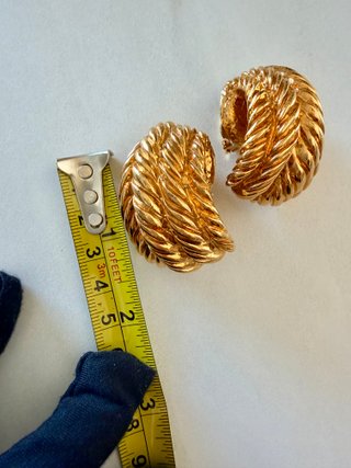 Pendientes Loewe Vintage Dorados 1980s