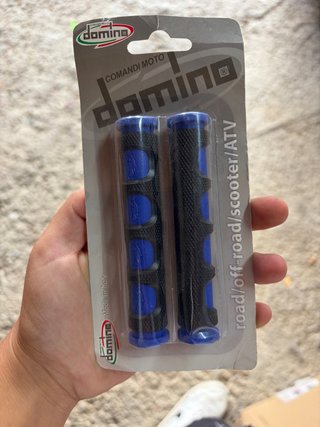Puños Domino Moto Scooter ATV Azul