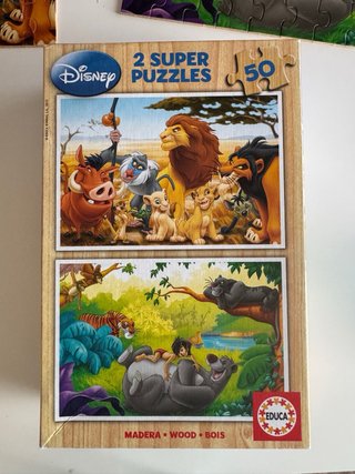 Lote 4 puzzles: 2 Disney, koala y tortuga