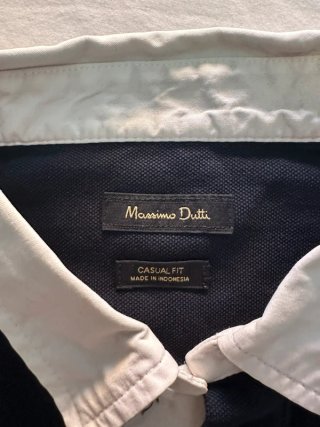 Polo Massimo Dutti Negro Talla M