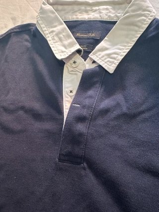Polo Massimo Dutti Negro Talla M