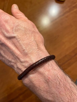 Pulsera de piel trenzada para hombre