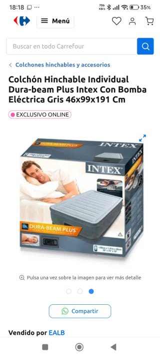 Colchón Hinchable Intex Individual Eléctrico