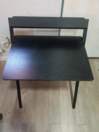 Mesa estudio plegable negra madera