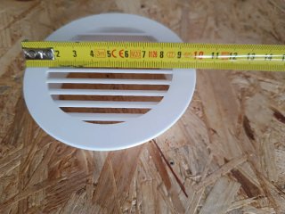 2 Bocchette di ventilazione rotonde bianche