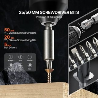 Drill Bit Set, 101 Pieces Drill and Driver Bit Set