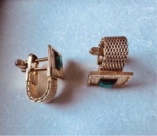 Gemelos Vintage Chapado Oro y Plata