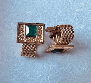 Gemelos Vintage Chapado Oro y Plata