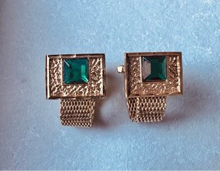Gemelos Vintage Chapado Oro y Plata