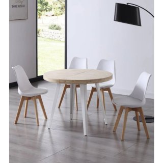 Mesa redonda extensible industrial ø100 cm