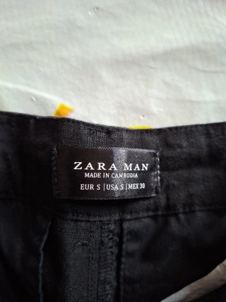 Pantaloni Zara neri con banda laterale tg S