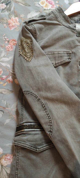 Chaqueta militar Cream verde