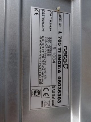 Placa de gas 5 fuegos
