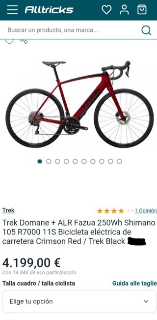 Bicicleta Eléctrica Trek Domane