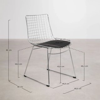 Sklum Silla de Comedor Renee Acero Cromado