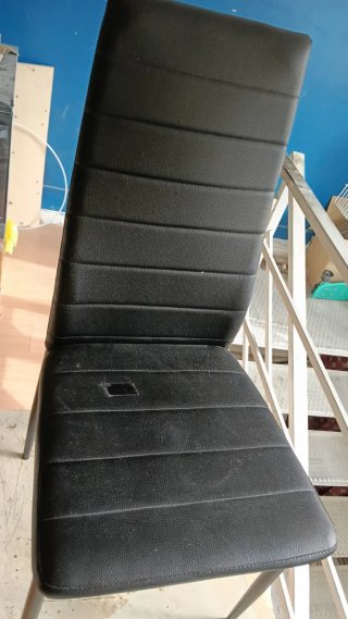 Juego de 3 sillas de comedor negras