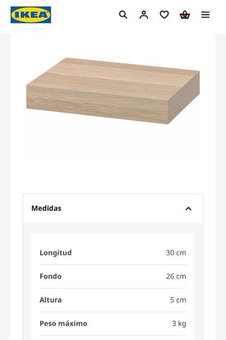 Lack Estante pared efecto roble tinte blanco Ikea