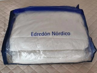 Edredón Nórdico Cama 90cm Blanco. 150x200cm