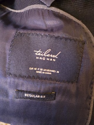 Traje Mango Azul con Dos Pantalones
