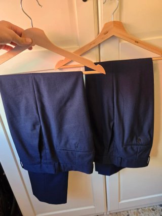 Traje Mango Azul con Dos Pantalones