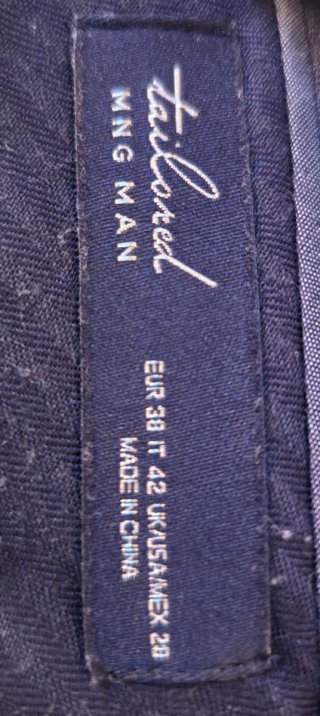 Traje Mango Azul con Dos Pantalones