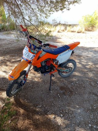 Pit Bike 140cc Naranja y Azul