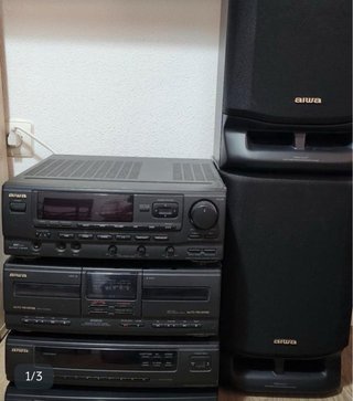Equipo de música Aiwa vintage + 2 altavoces