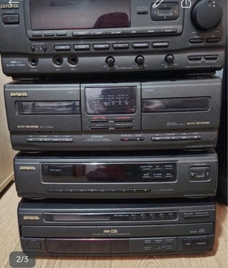 Equipo de música Aiwa vintage + 2 altavoces