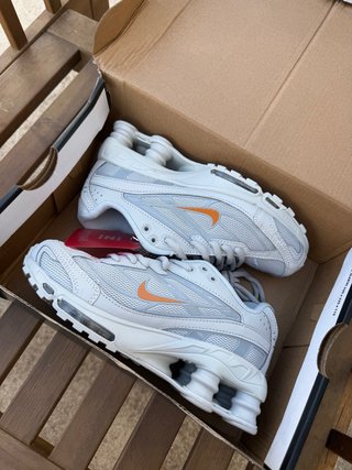Nike Shox Zapatillas Blancas Naranja