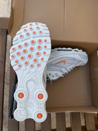 Nike Shox Zapatillas Blancas Naranja