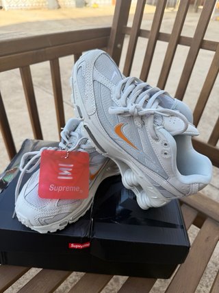Nike Shox Zapatillas Blancas Naranja