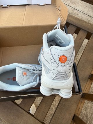 Nike Shox Zapatillas Blancas Naranja