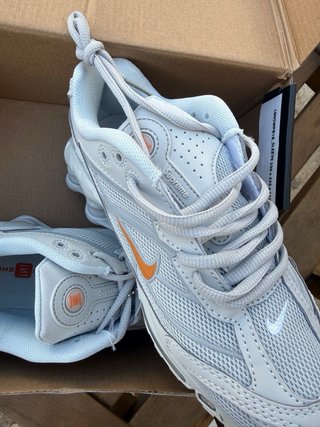 Nike Shox Zapatillas Blancas Naranja