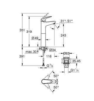 Grifo GROHE Swift XL 1/2